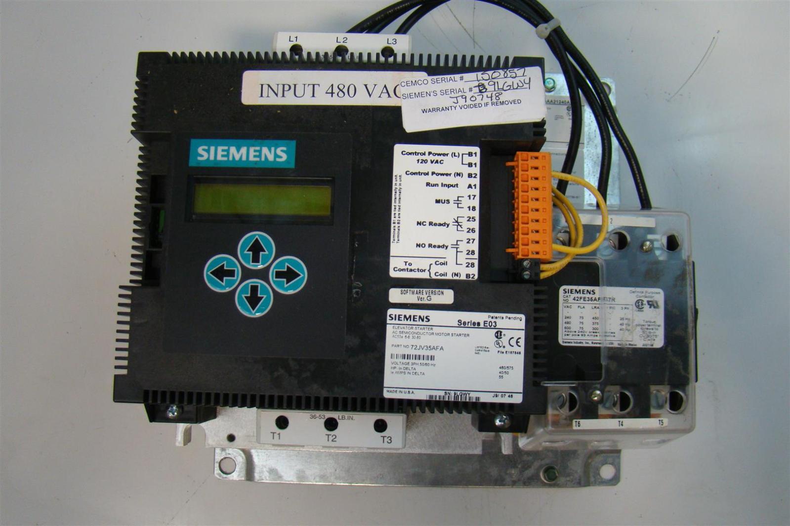 Siemens Elevator Starter AC Semiconductor Motor Starter 3PH 50/60Hz