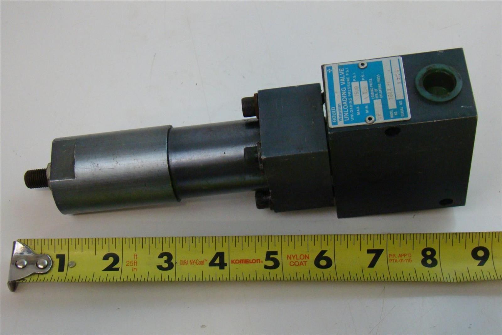 Gould Waterman Unloading Valve max1500psi min750psi 1279 15243