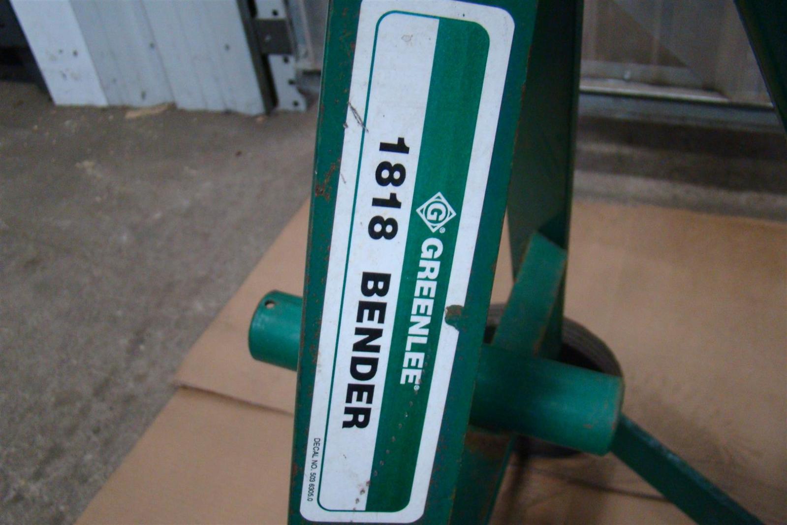 Greenlee Mechanical Conduit Bender 1818 11/4", 11/2", 2" EMT eBay