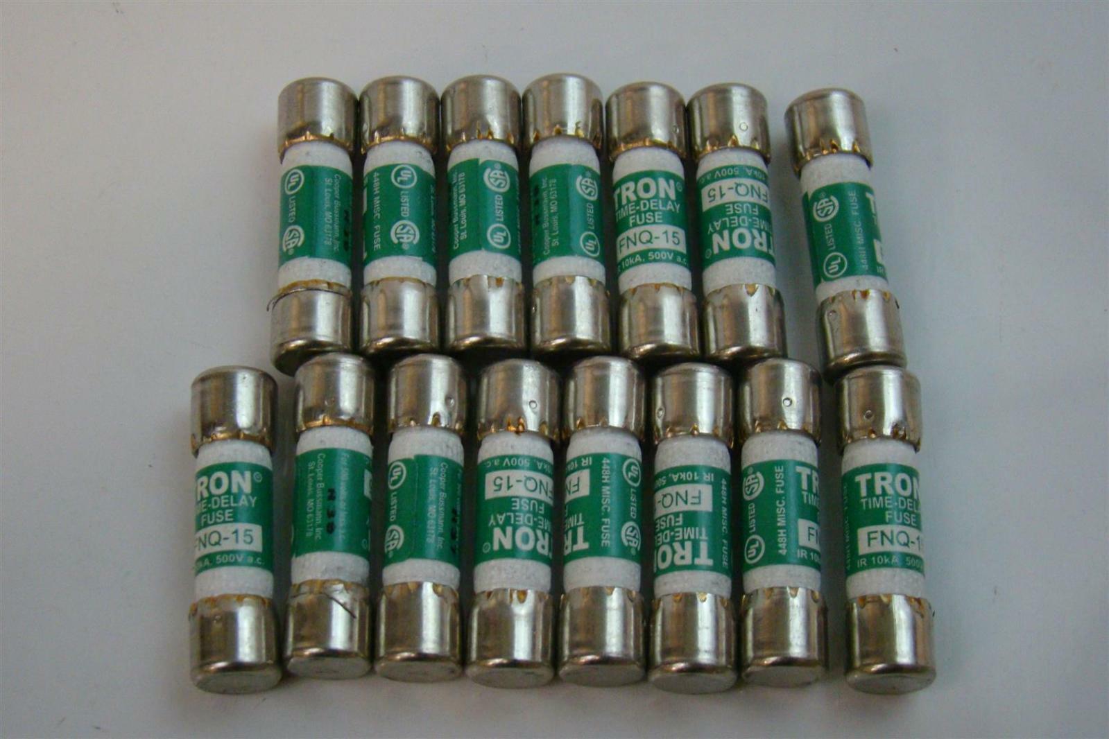 (15) Cooper Bussmann Tron TimeDelay Fuse 500V FNQ15 eBay