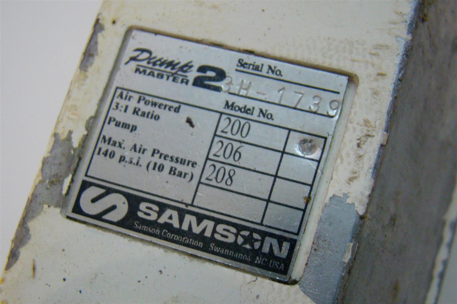 Samson Pump Master 2 Ratio 31 140psi 200,206,208 3H1739 eBay