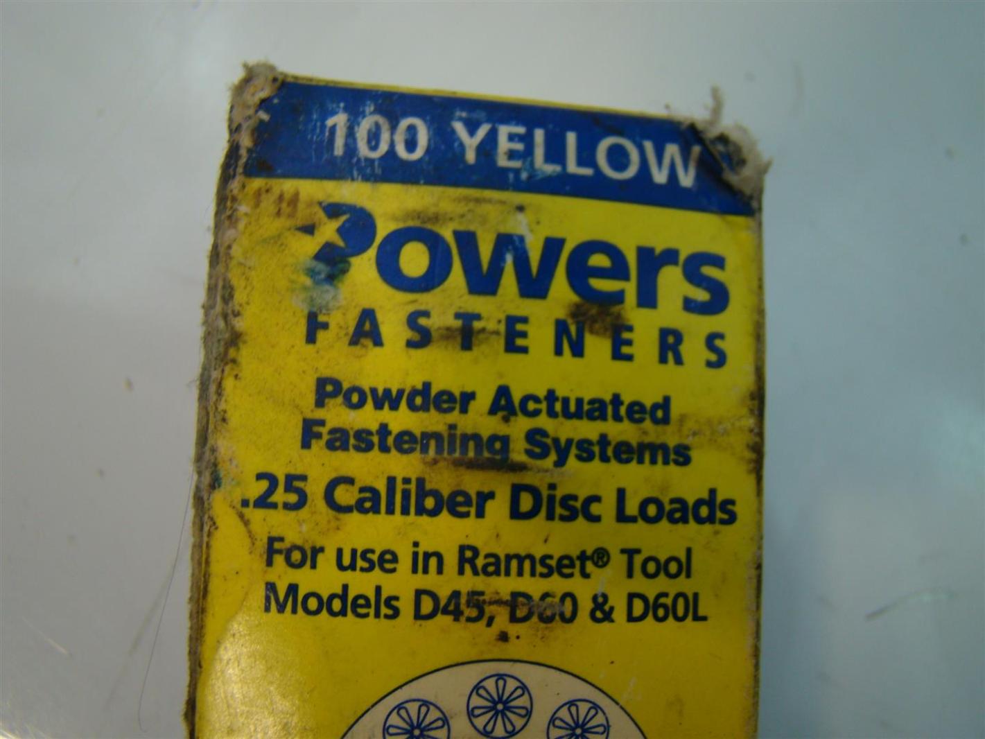 Powers Fasteners Powder Actuated Fastening Systems .25 Caliber Disc