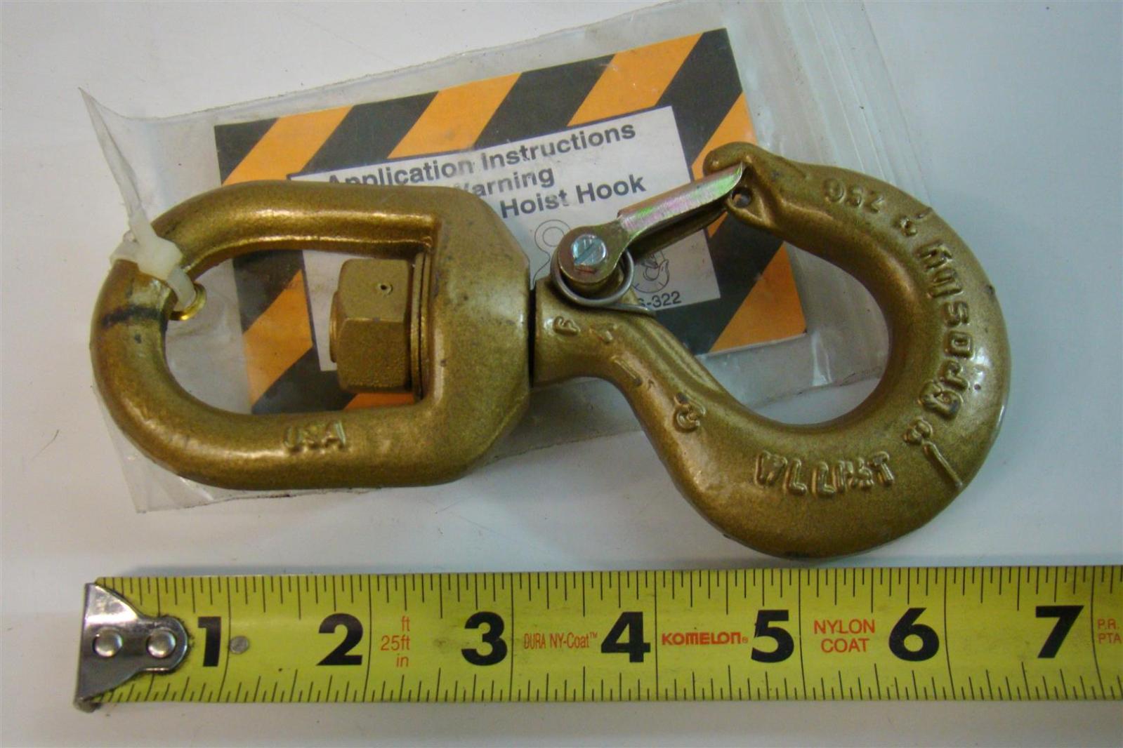 Crosby Hoist Hook ED/7 200M 6/00 0088500 eBay