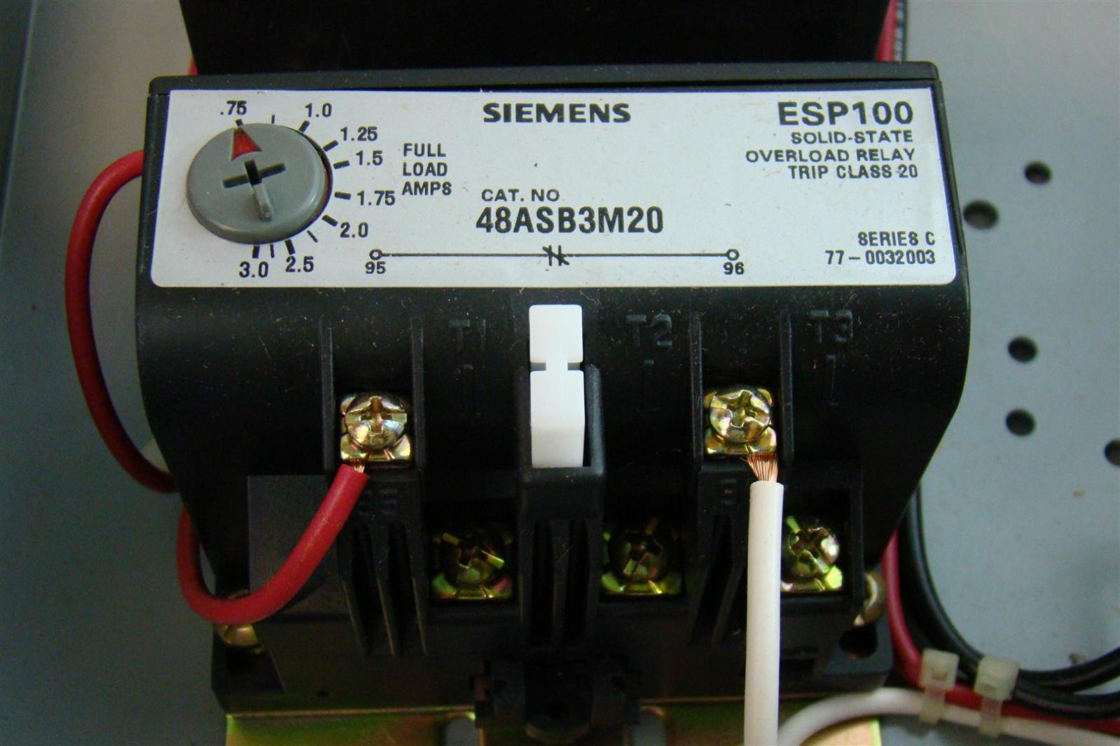 Siemens Heavy Duty Motor Starter Class 14 Starter 3Ph 200