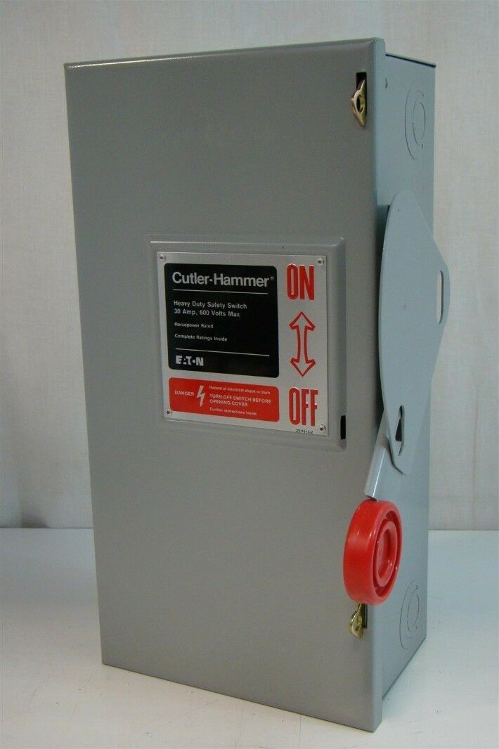 Eaton CutlerHammer Heavy Duty Safety Switch 30amp 600Volts Max 2 Pole DH261UGK eBay