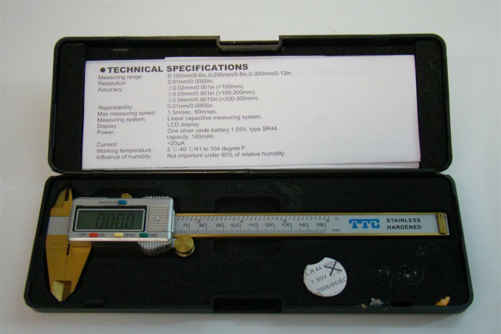 TTC Stainless Hardened Digital Caliper 0150mm