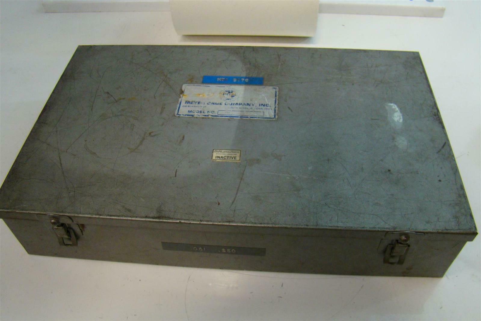 Meyer Gage M-1 PLUS .061 to .250 Plug Gage Set USED