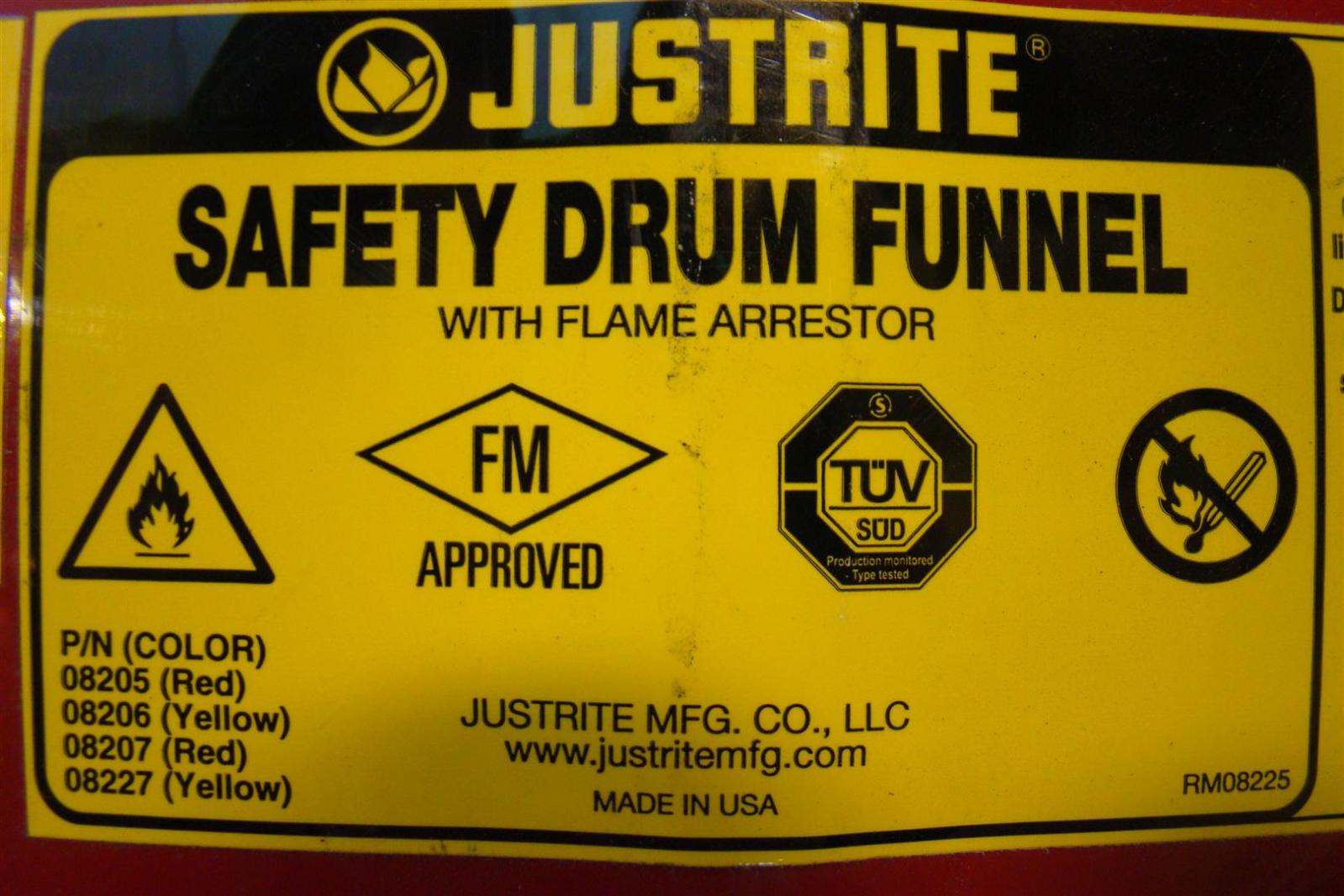 JustRite Safety Drum Funnel Flame Arrestor RM05754A RM08225 eBay