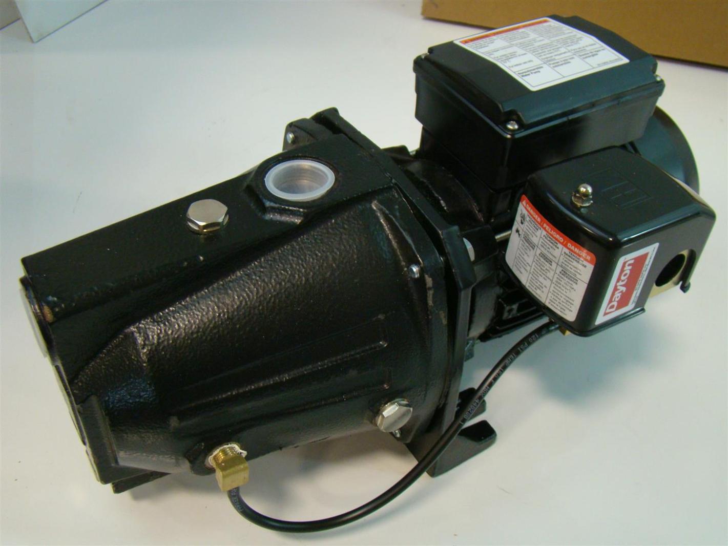Dayton Shallow Well Jet Pump 1HP 115V 10.5A 4TB34 eBay