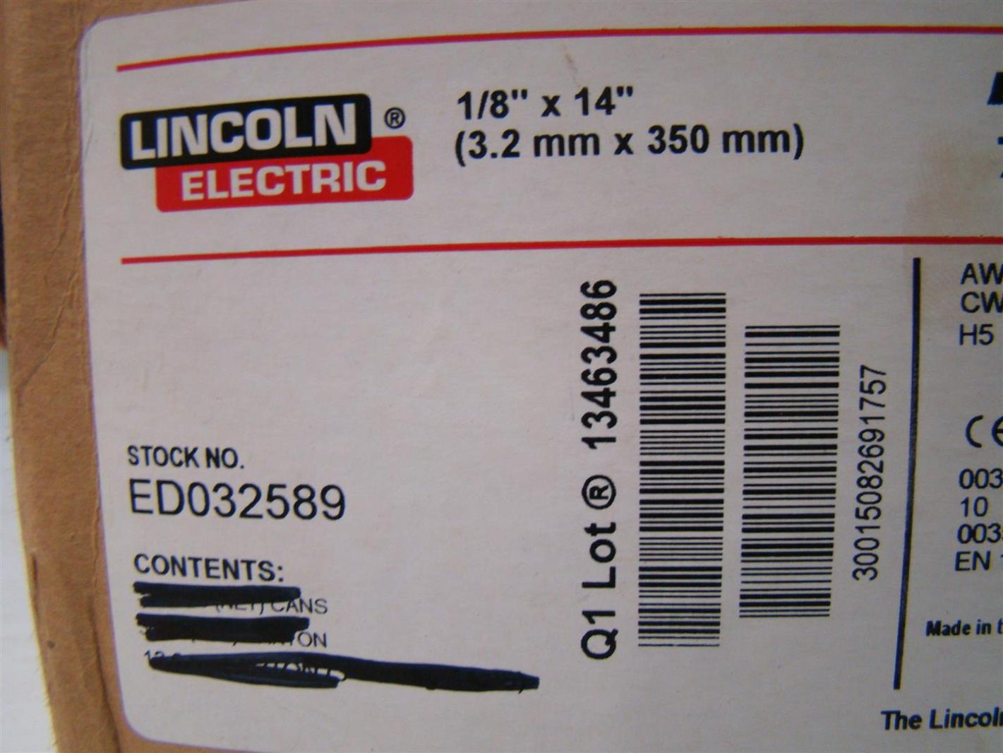 Lincoln Electric 1/8" 7018 & 6022 Weld Rod Excalibur ED032589 eBay