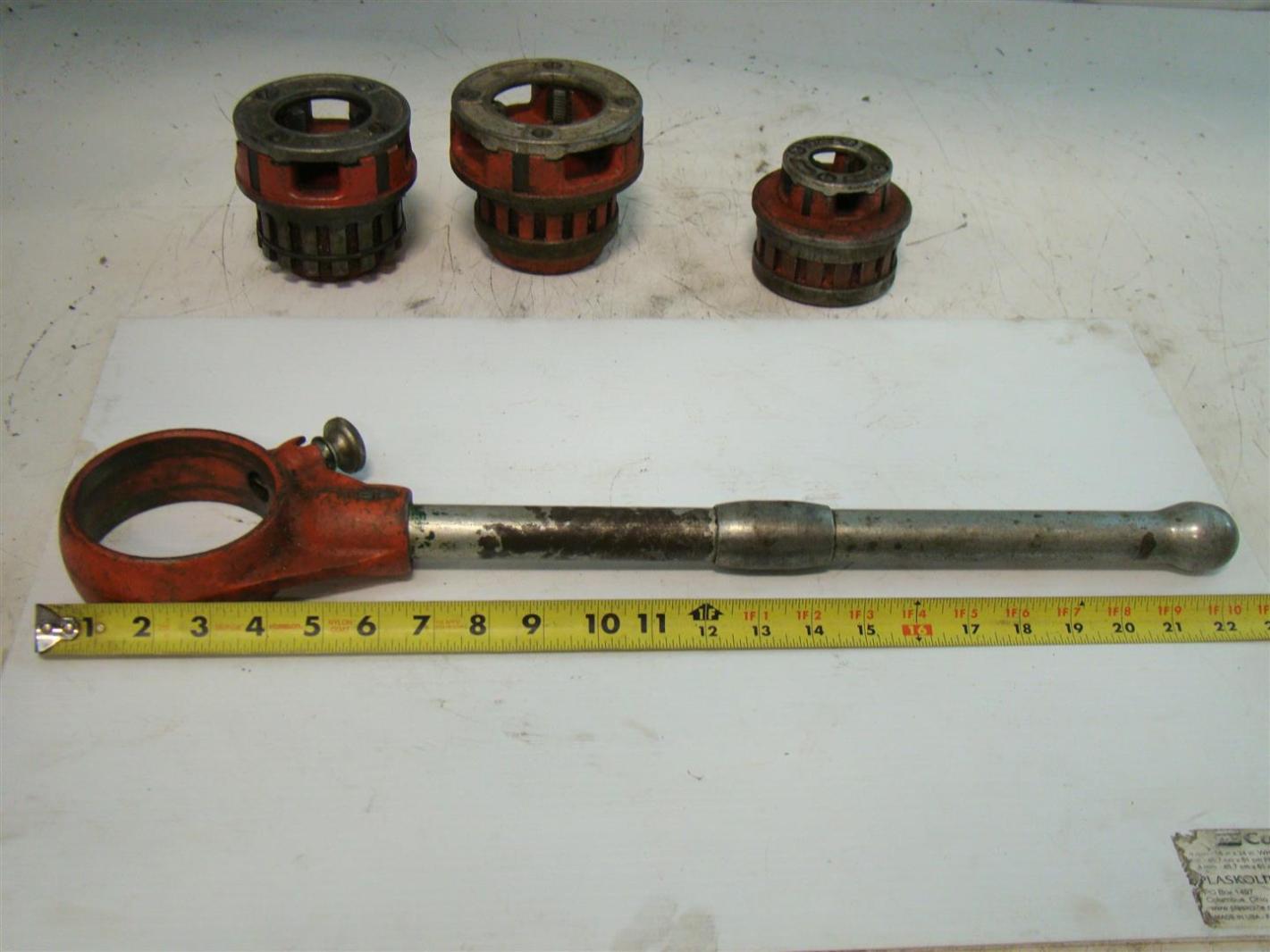 Ridgid Pipe Threader & Dies 11/2,2,3/4 12R eBay