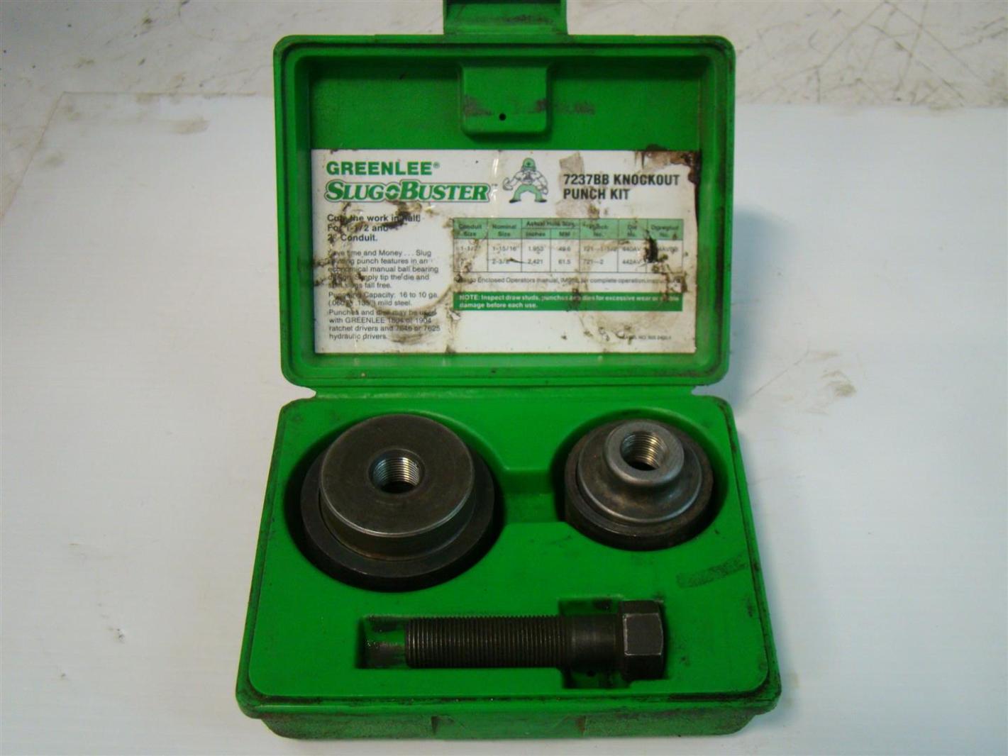 Greenlee SluggBuster Knockout Punch Kit 11/2" & 2" 7237BB eBay