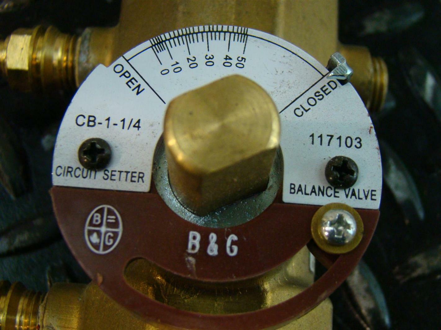 B&G Circuit Setter Balance Valve CB11/4 Sweat eBay