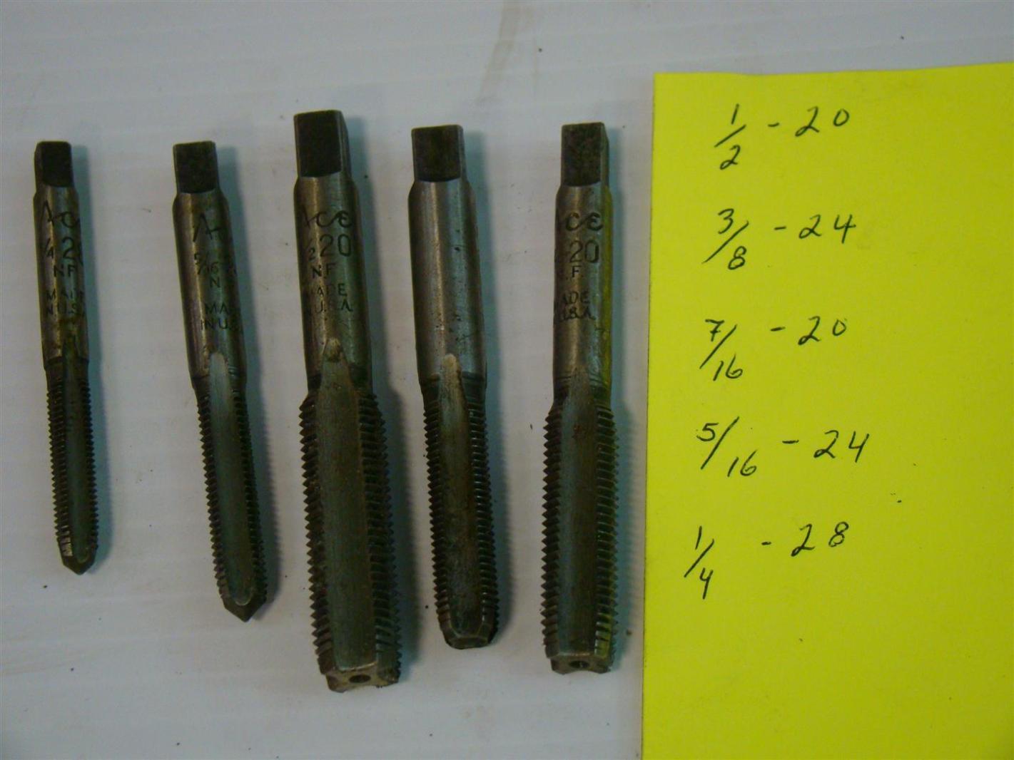 Henry L. Hanson Ace Tap and Die Set 1/2,3/8,7/16,5/16,1/4" Set no. 2 eBay