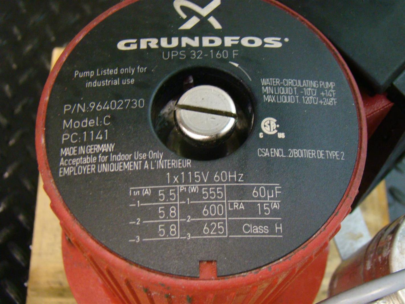 Grundfos 115V 3-Speed Circulator Pump 96402730 UPS 32-160F | eBay
