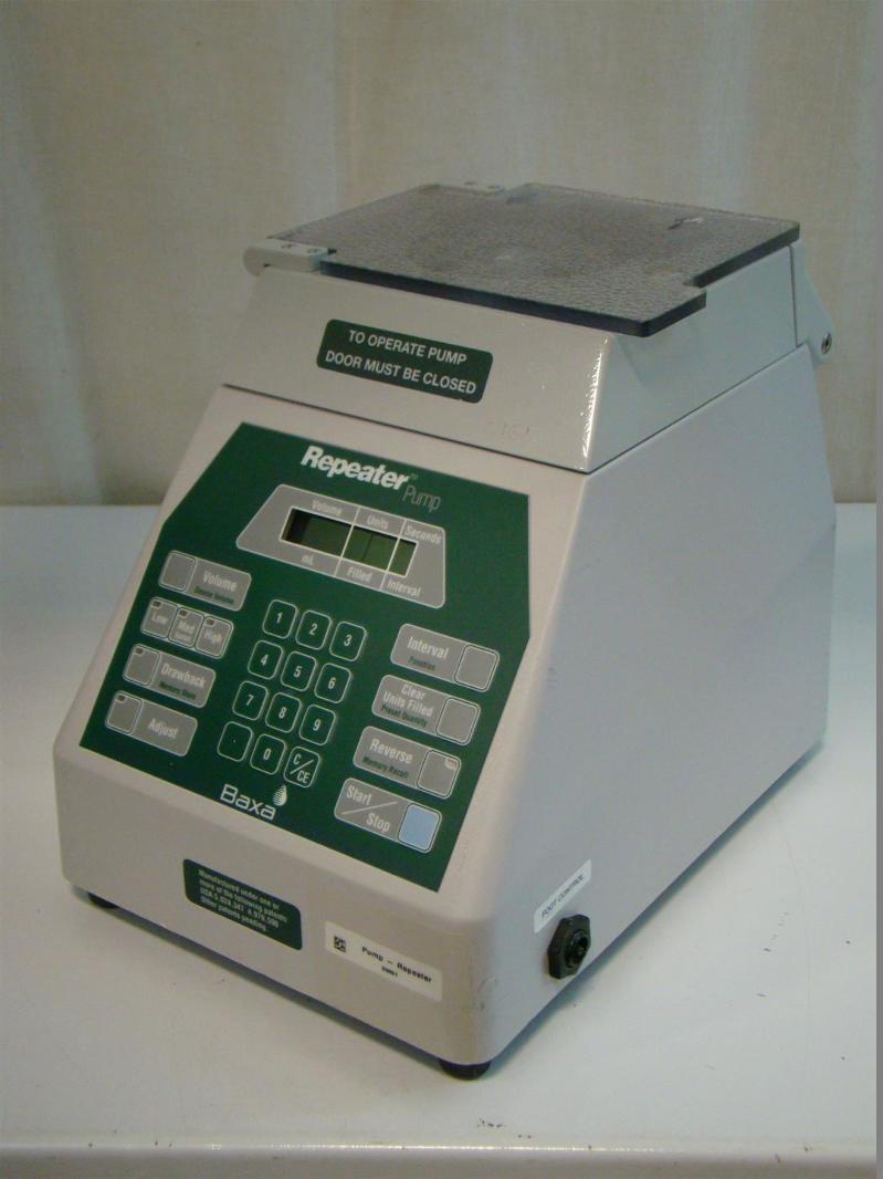 Baxa Repeater Automatic IV Fluid Transfer Medical Lab Pump 120V 3A