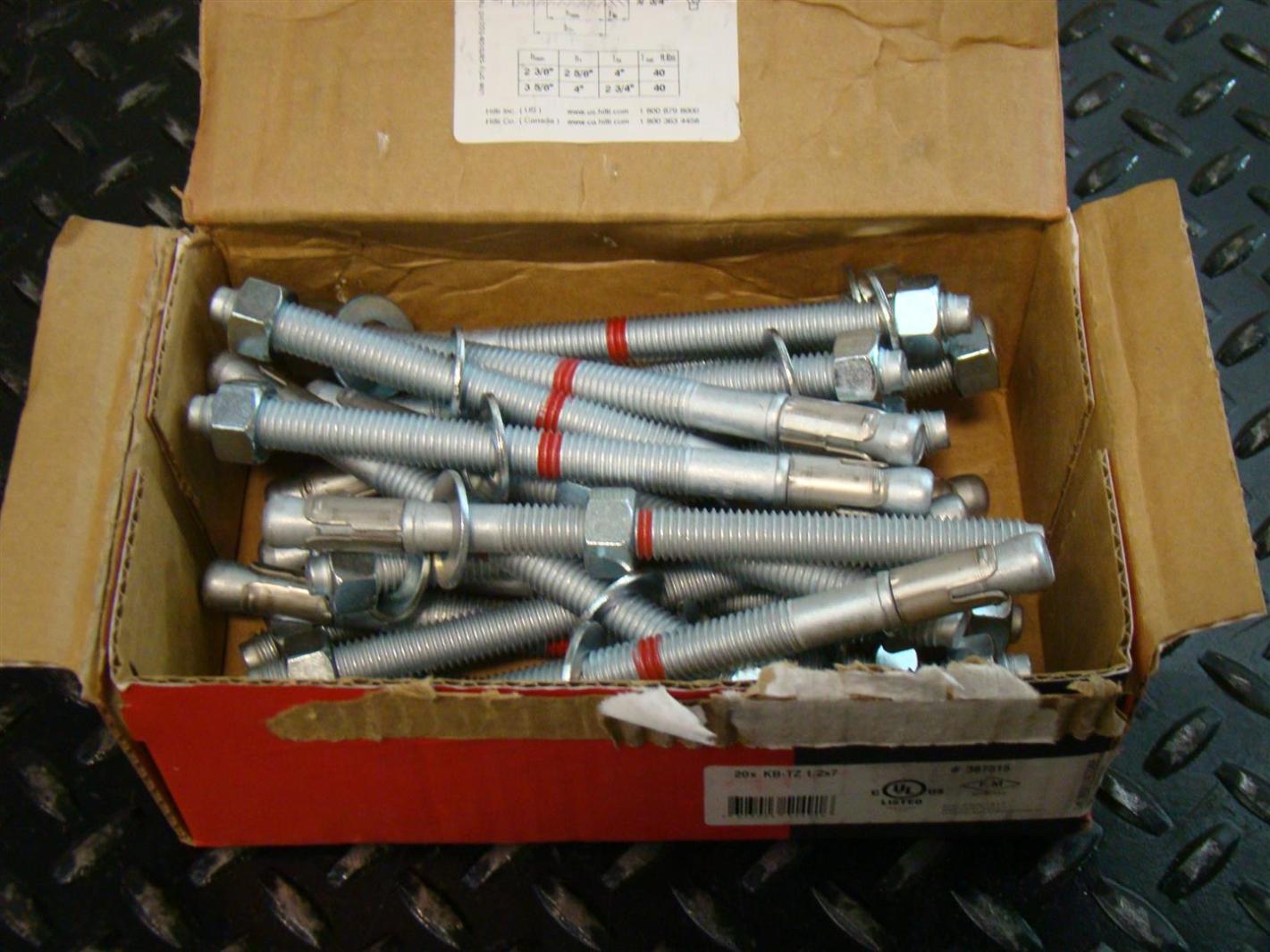 Hilti Expansion Concrete Anchor KBTZ 1/2x7 Wedge Bolt eBay