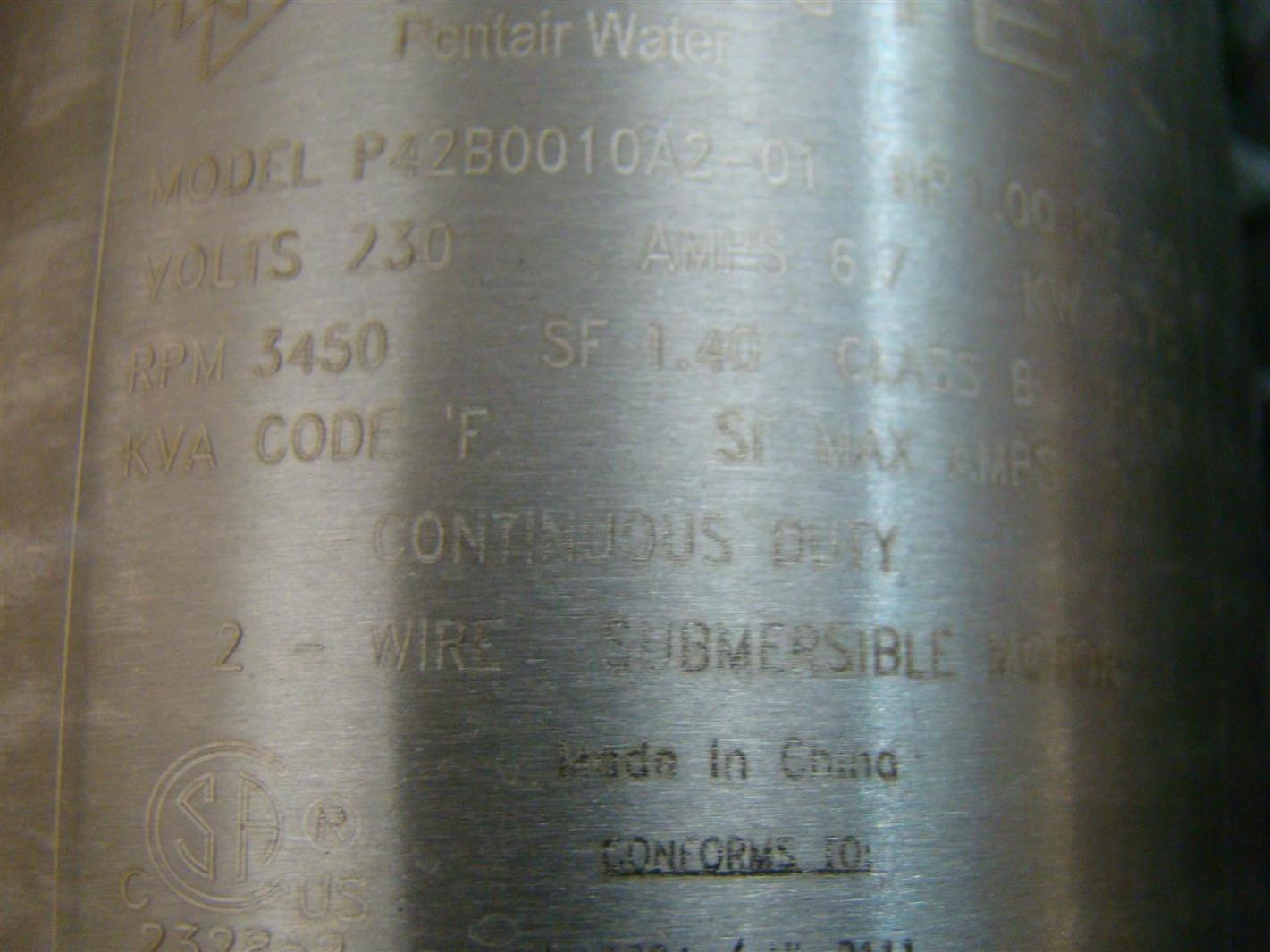 Signature 2000 STARite Submersible Well Pump 1HP 5GPM 2Wire 1PH