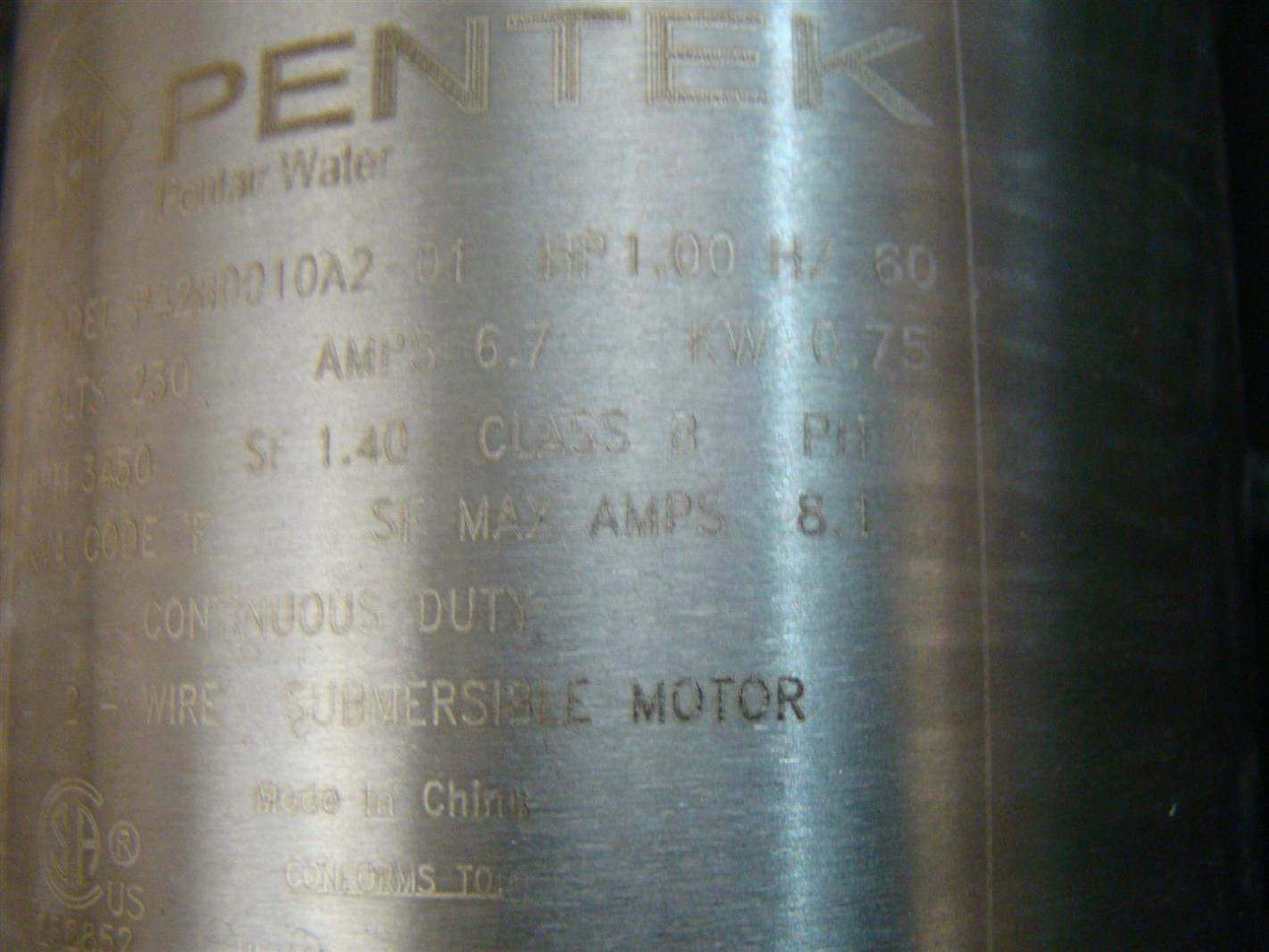 Signature 2000 STARite Submersible Well Pump 1HP 5GPM 2Wire 1PH
