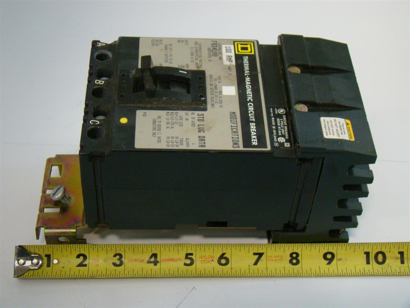 Square D I-Line Circuit Breaker 100Amp 240/480V FA34100 | eBay
