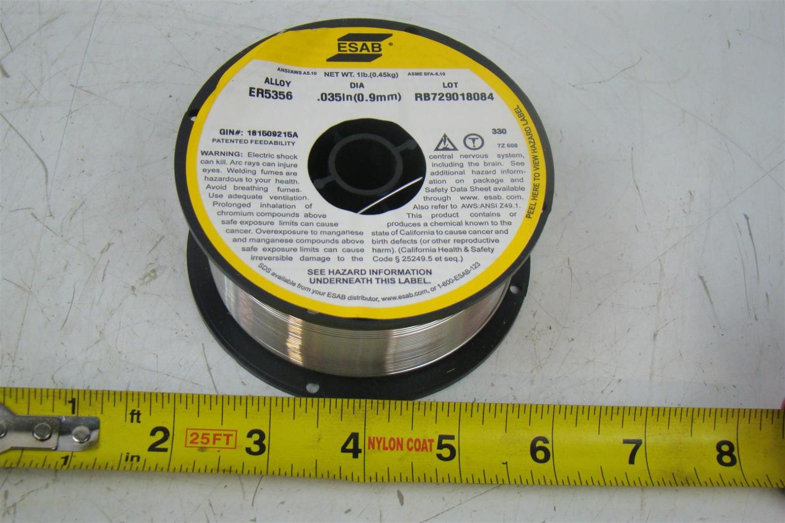 (6) ESAB ALLOY ER5356 WELDING WIRE .035" (CONTAINS 6 SPOILS) eBay
