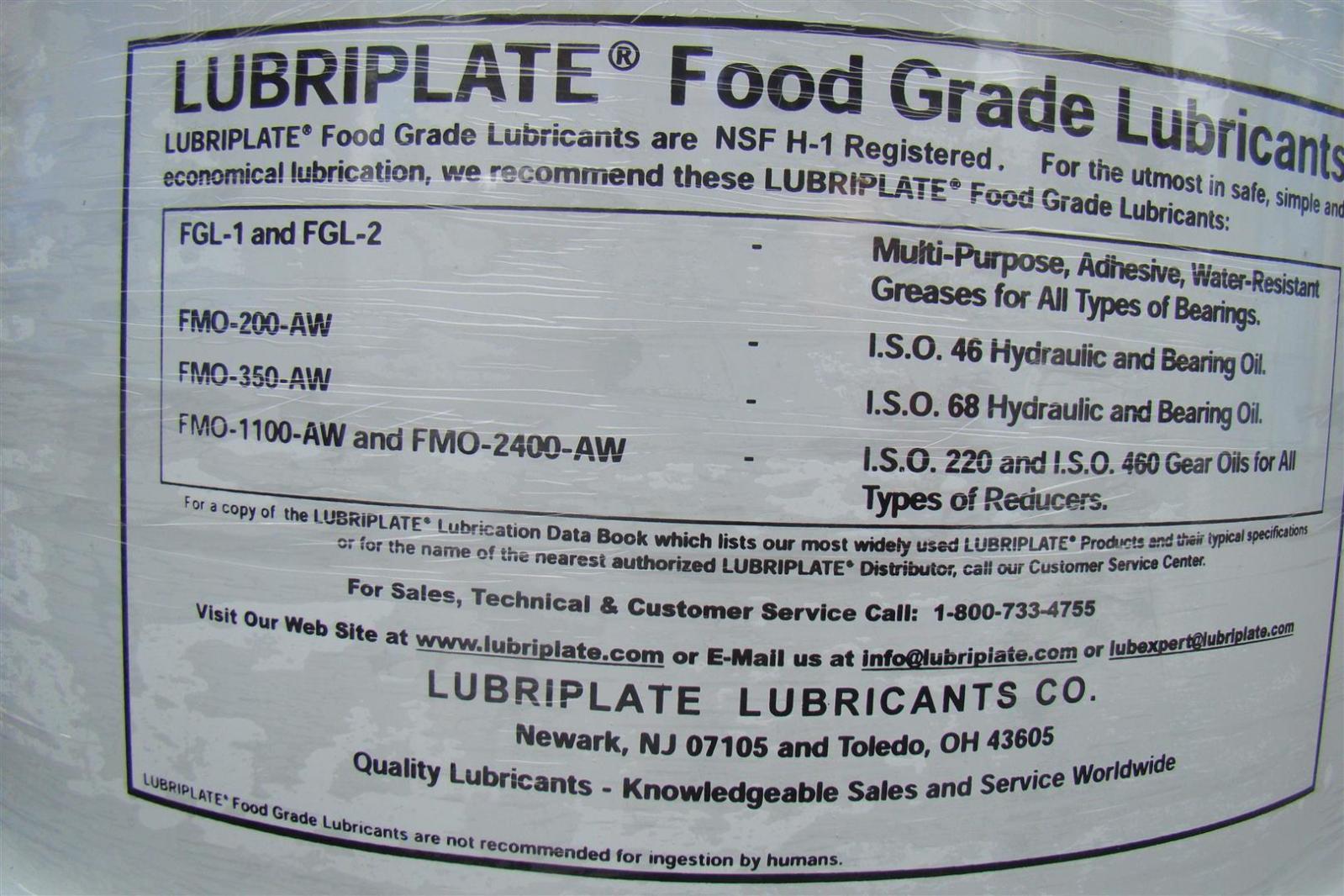 Lubriplate SFGO Ultra 7 Food Grade Synthetic Chain Lubricant 55 GAL
