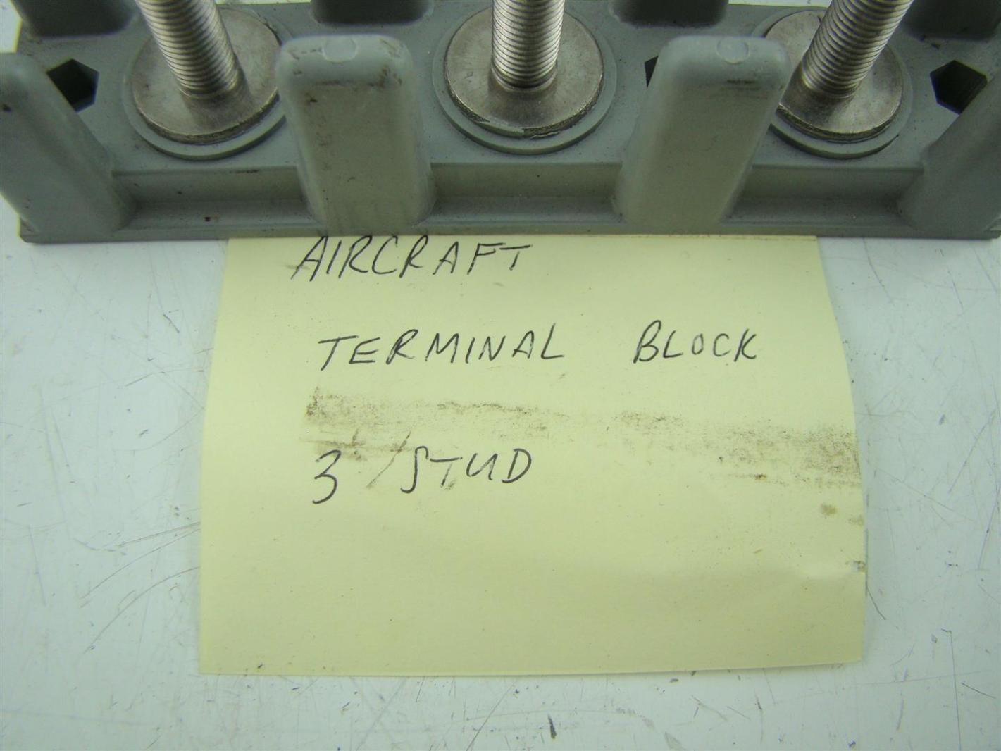 (6) Aircraft 3 Stud Terminal Block MS2721243
