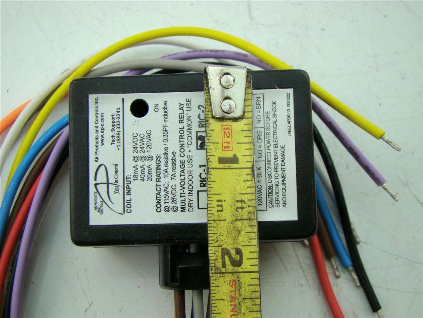 Air Products and Controls Multi-Voltage Control Relay RIC-2 DPDT ...