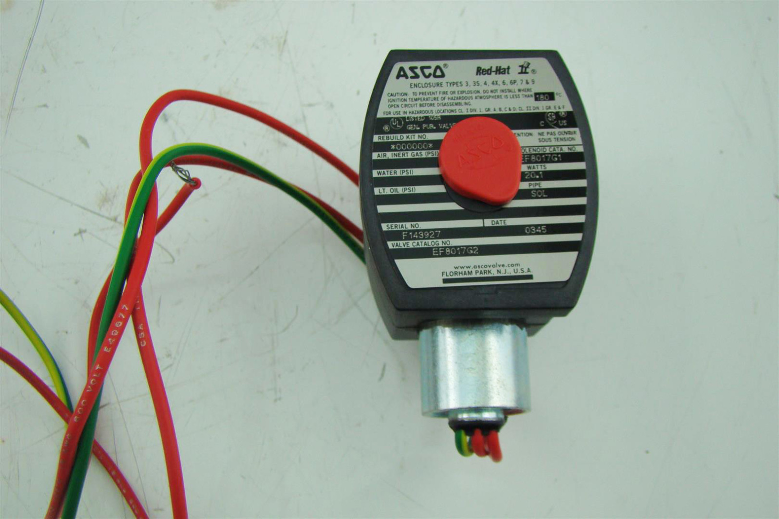 Asco Red Hat Solenoid Valve Manual