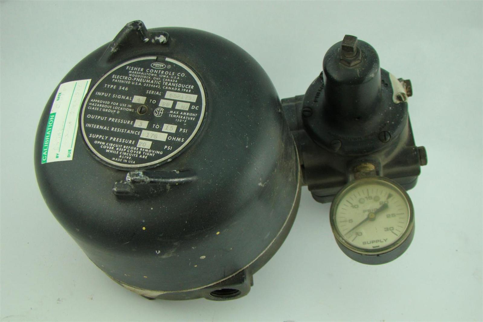 Fisher Controls ElectroPneumatic Transducer 20 PSI 420 MADC 546