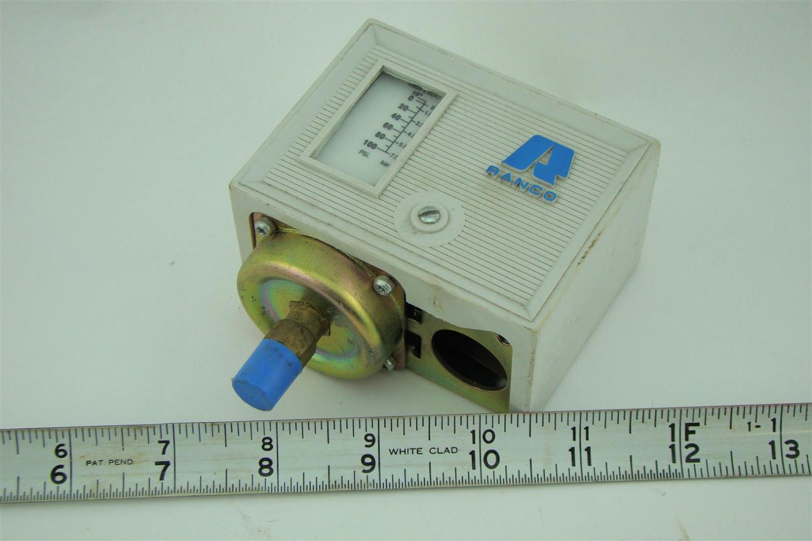 Ranco HIGH PRESSURE CONTROL 100400PSI PRESSURE SWITCH GAUGE 114151910