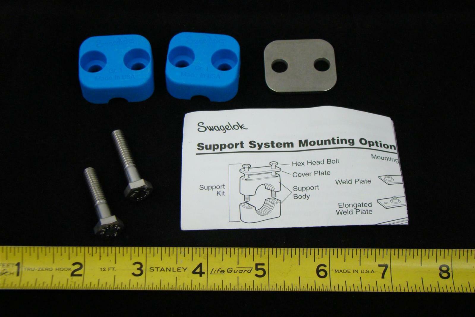 Swagelok Stacking Bolted Plastic Clamp Tube Support Kit 304S1PP6T eBay