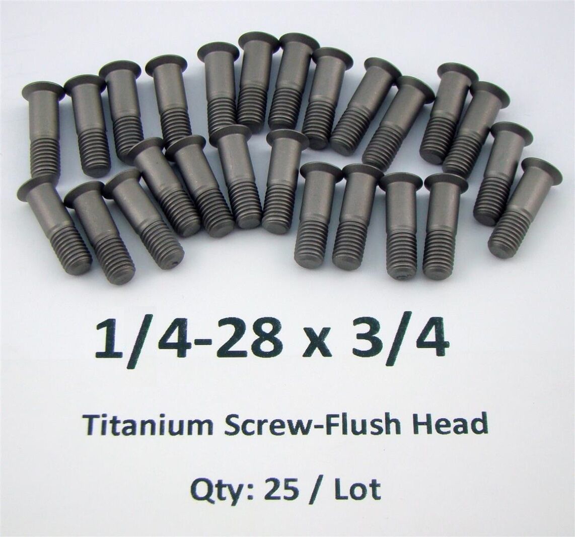Qty 25 Titanium Fine Thread ScrewFlush Head 1/428 X 3/4 K47 Fit Nas 1561 eBay