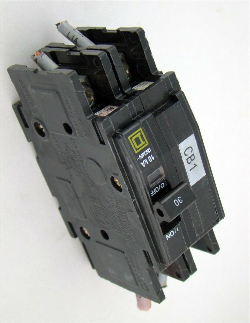 Square D 30a Din Rail Mount 120/240V Breaker 30A 2P eBay