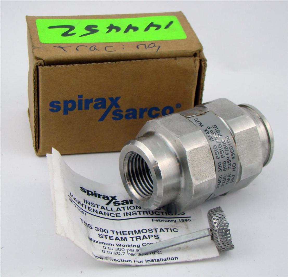 Spirax Sarco 1/2" Tss300 Thermostatic Steam Trap eBay