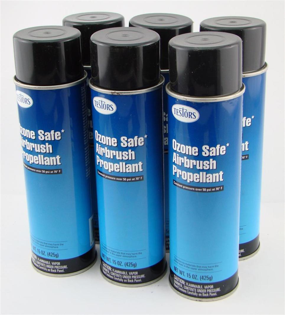 (6) Testors Ozone safe Airbrush Propellant 15 oz. 8822