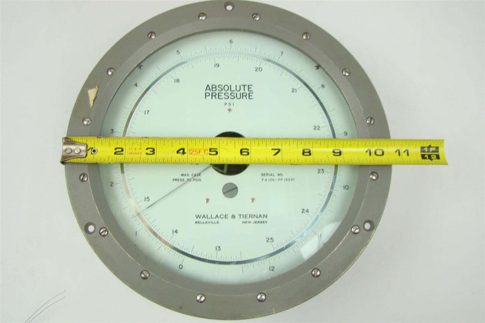 Wallace & Tiernan Absolute Pressure Gauge Max 35PSIG FA129PP13037 eBay