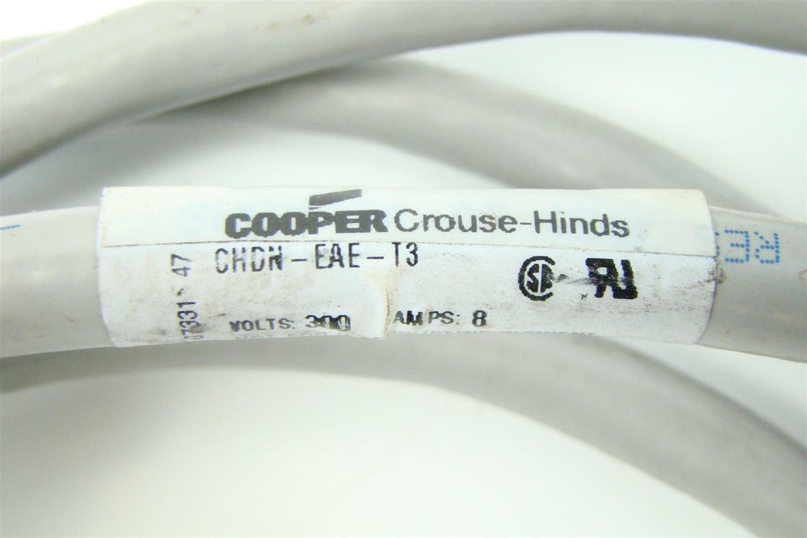 Cooper Crouse-Hinds 5 Pole Male-in- Line/ Female 300V 8A CHDN-EAE-T3 