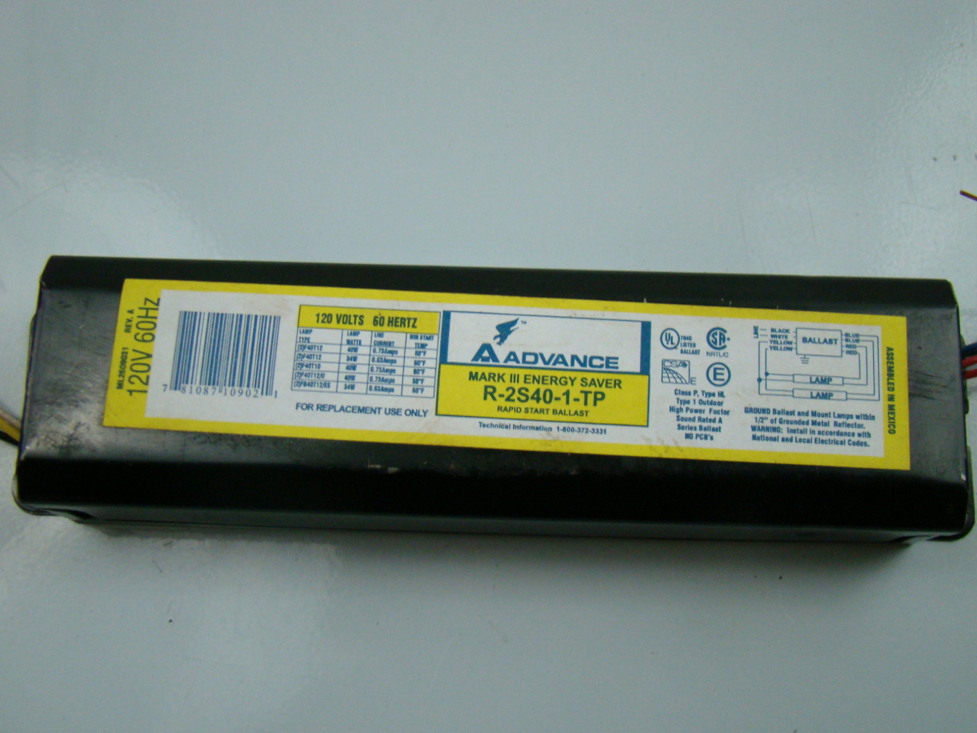 Advance Mark III Energy Saver t12 Ballast 120V R2S401TP eBay