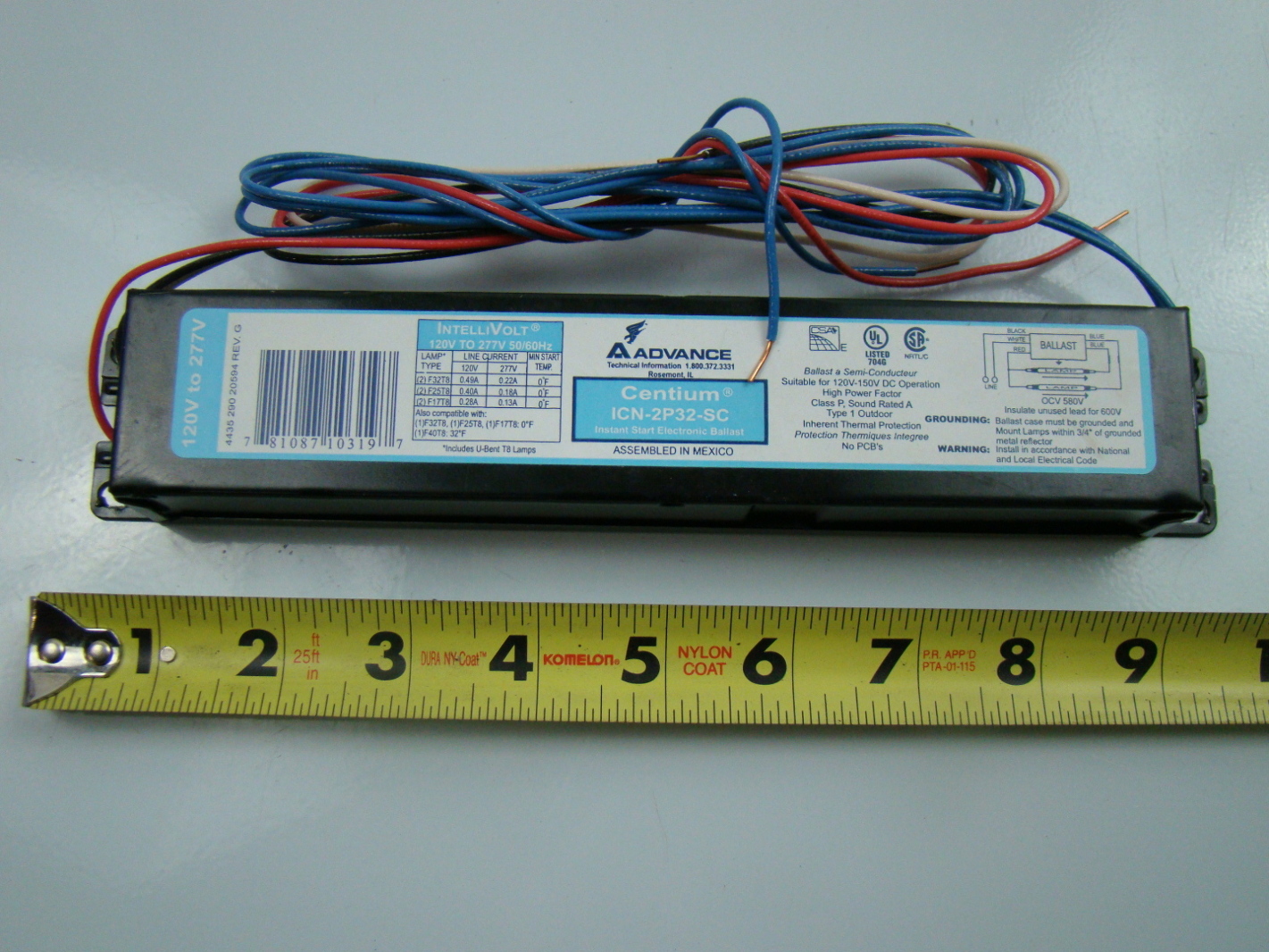 Advance Centium f32t8 Ballast 120/277V ICN2P32SC eBay