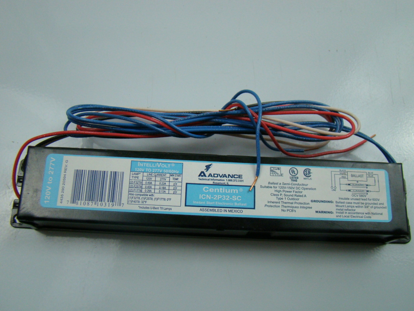 Advance Centium f32t8 Ballast 120/277V ICN2P32SC eBay