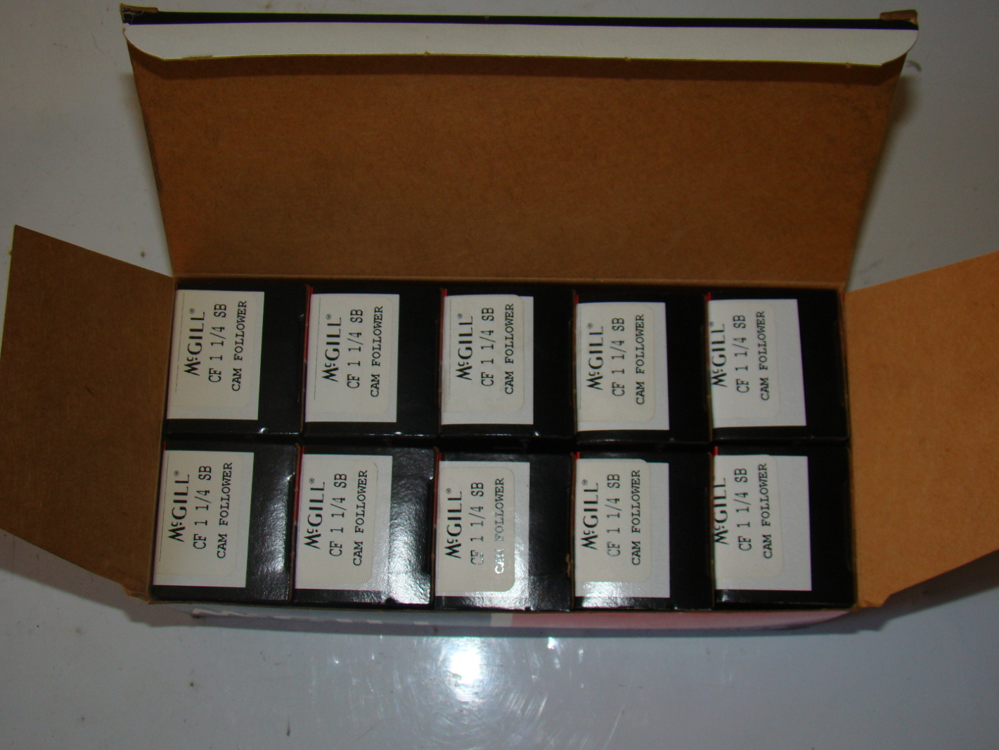 (10) McGill, Precision Bearings Cam Follower, Emerson, CF 1 1/4 SB