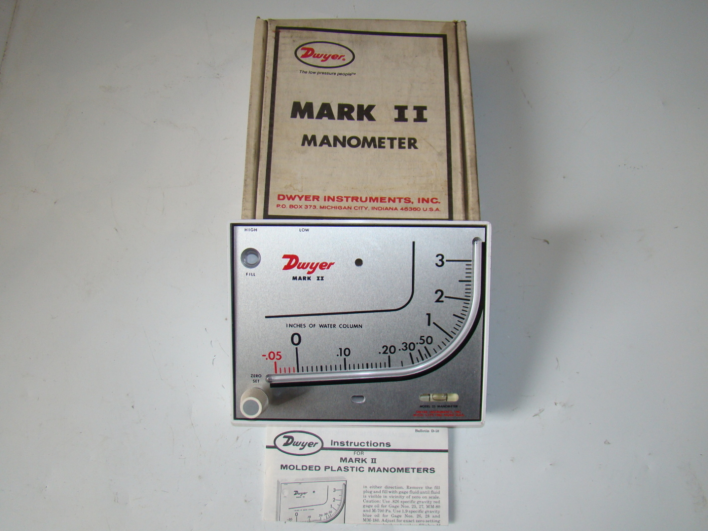 (2) Dwyer Mark II Manometer 25 eBay