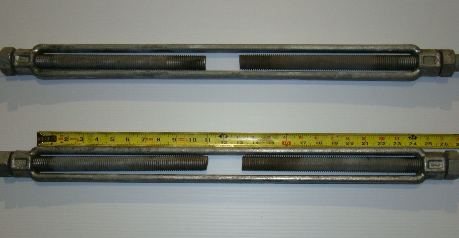 Pair Turnbuckles 1" x 24" Galvanized Eye x Eye eBay