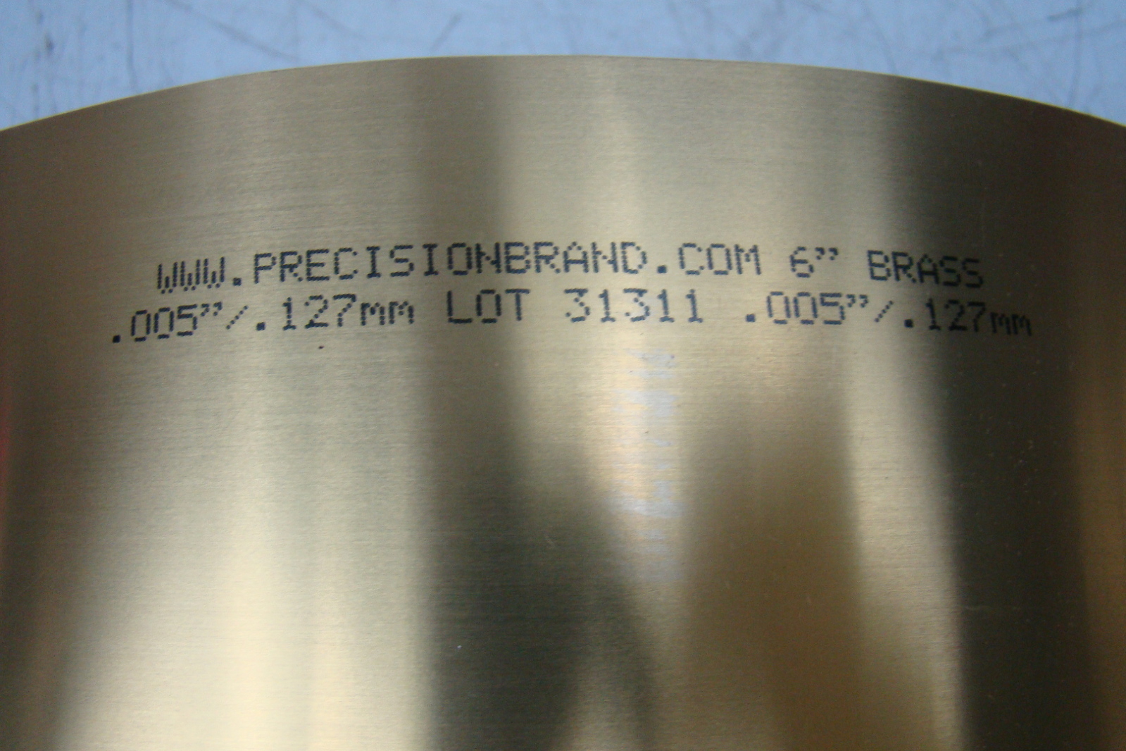 Precision Brand Shim .005 Brass Stock 6" W x 100"L eBay