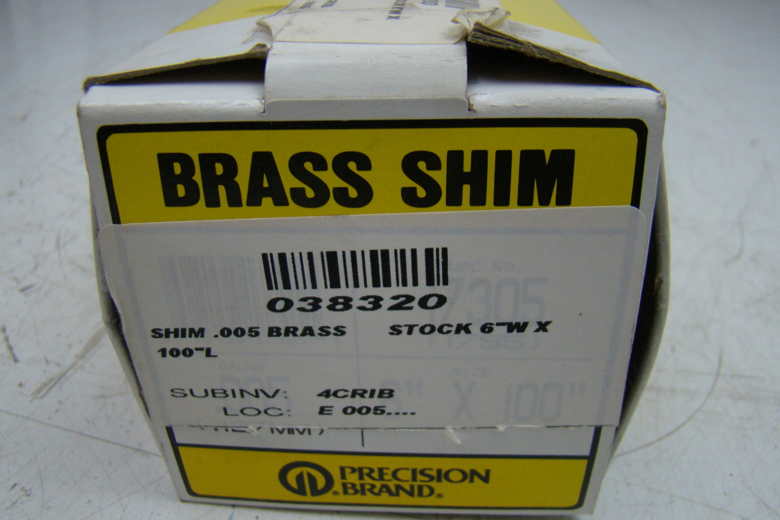 Precision Brand Shim .005 Brass Stock 6" W x 100"L eBay