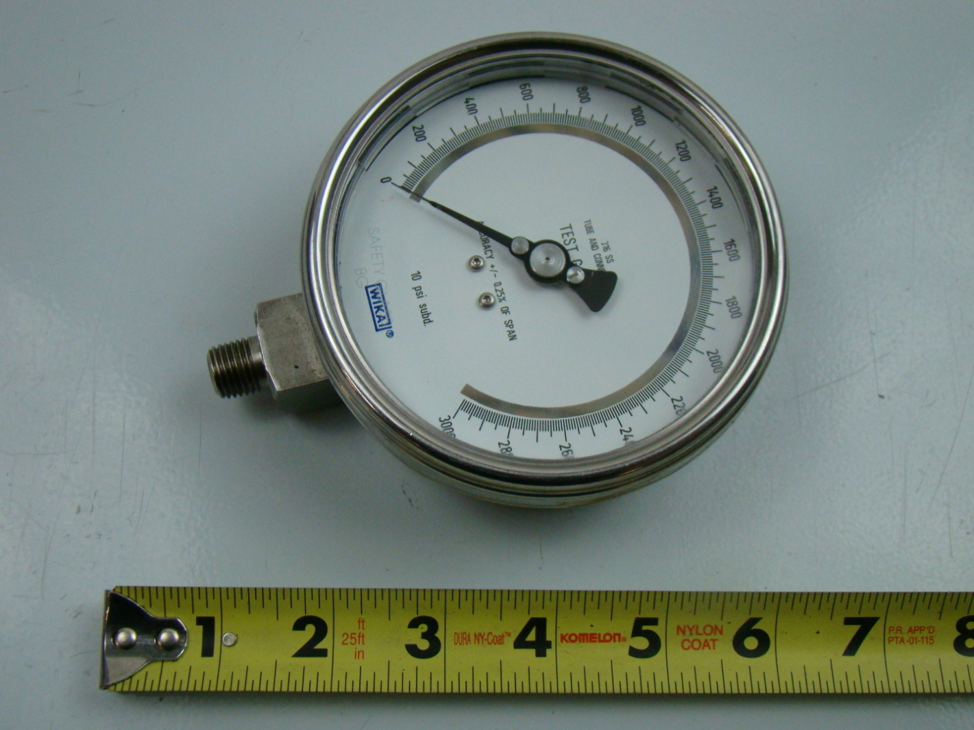 wika-0-3-000-psi-pressure-gauge-316-tube-connection-1-4-npt-ebay