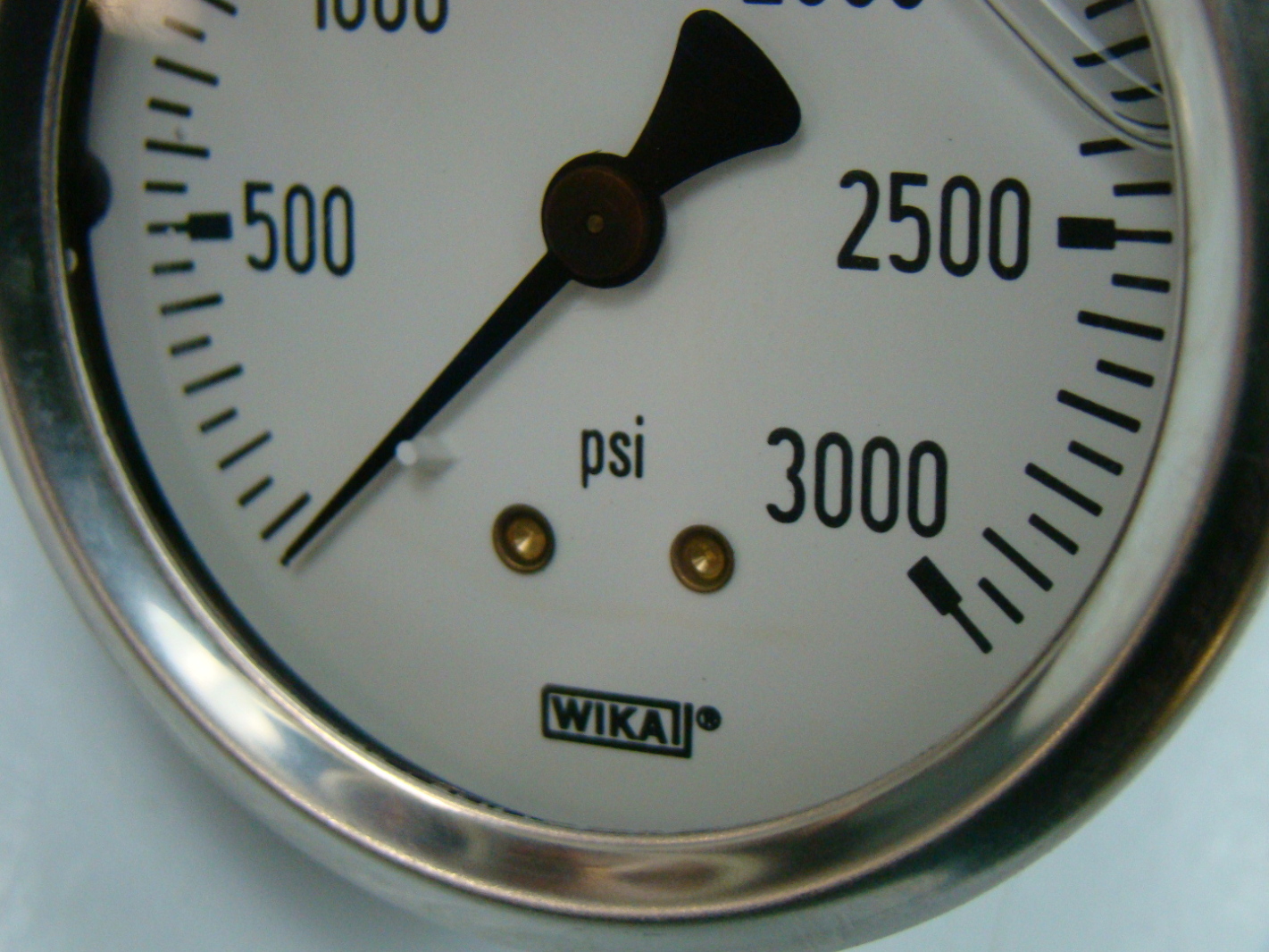 Wika Liquid Filled 3,000 psi Pressure Gauge 1/4" NPT