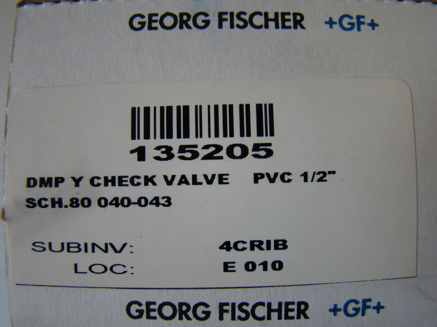 Fischer, SCH.80 1/2" PVC Check Valve 040043 eBay