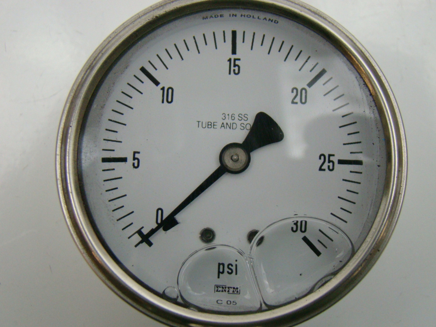 Enfm 30PSI Pressure Gauge 316 Stainless 1/8"NPT 23583 eBay